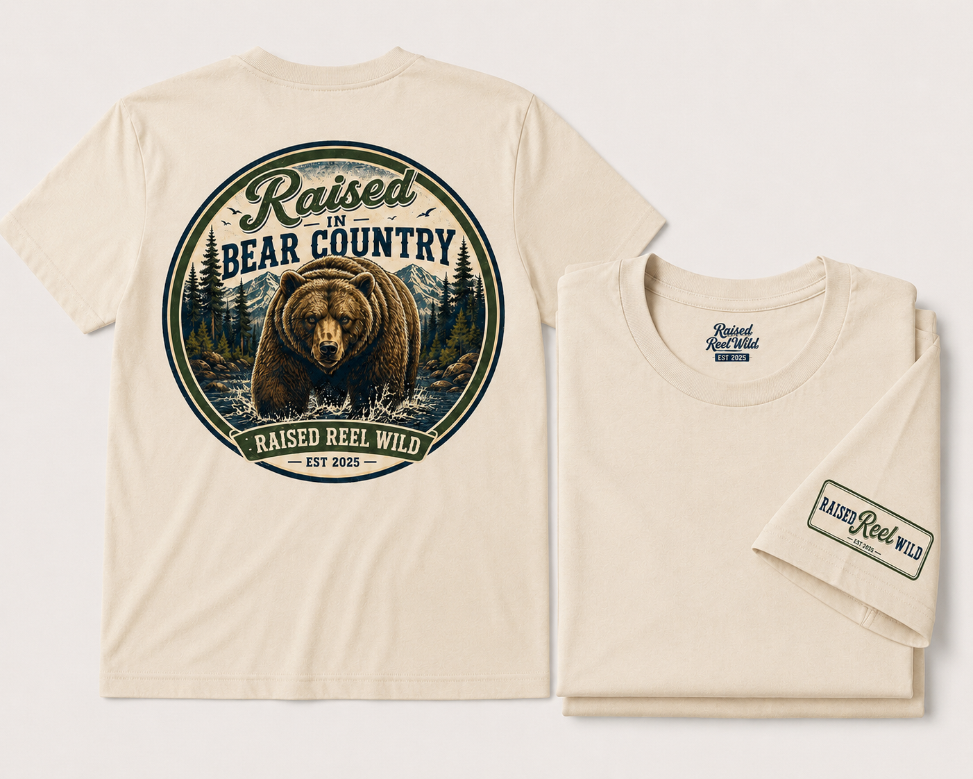 Raised in Bear Country Tee-Family Matching